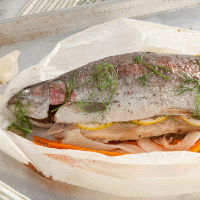 Whole Trout en Papillote