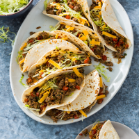 Beef Tacos with Chorizo